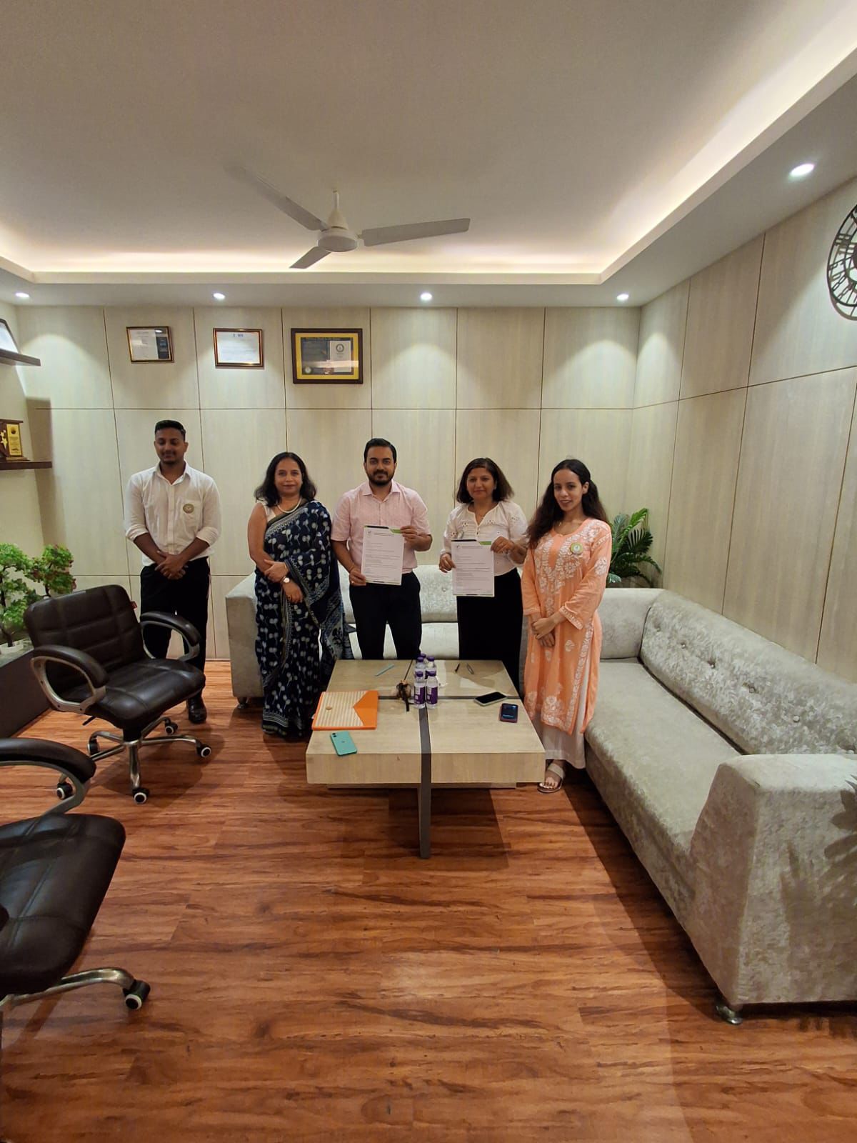 Students collaborating and learning together